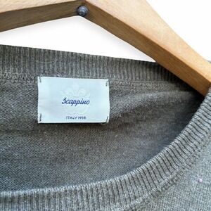 Scappino Made In Italy 100% Cotton Cozy Pullover Crew Sweater Size Small Unisex